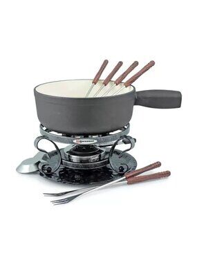SWISSMAR Lugano 9 Piece Cast Iron Fondue Set $210